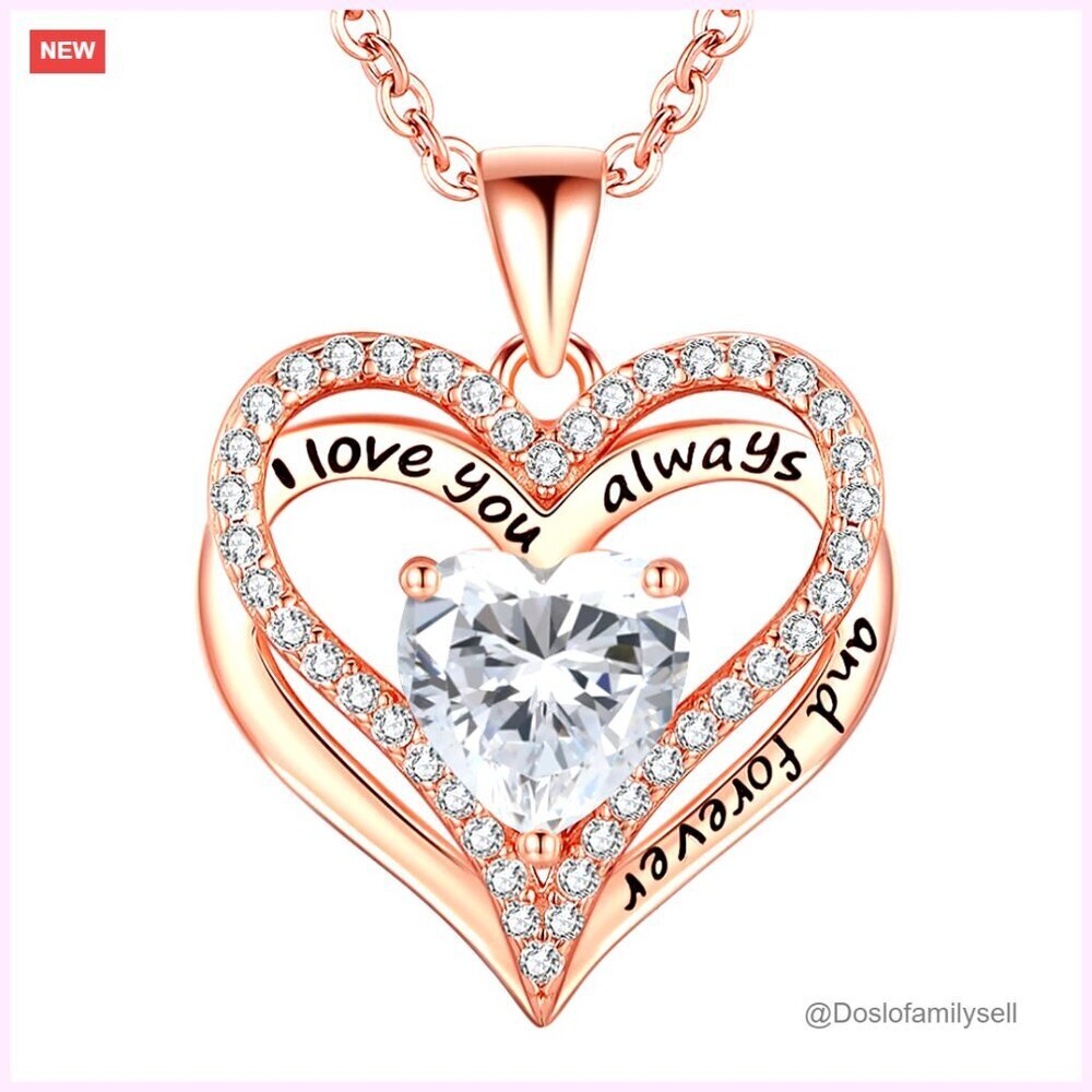 Sterling Silver Heart Pendant Necklace Elegant Romantic Gift for Women